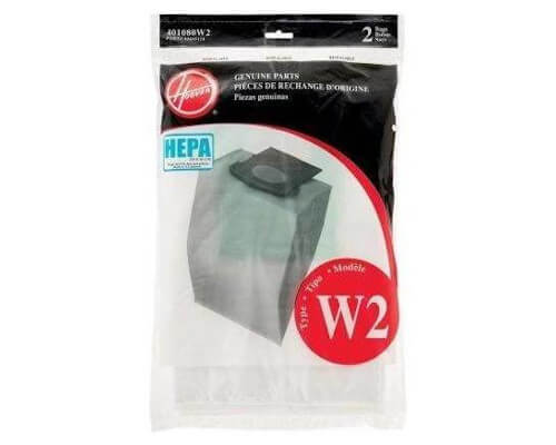 Hoover Type W2 HEPA Vacuum Bags 401080W2 (2 pk) - Click Image to Close