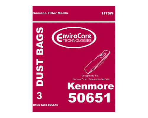 Kenmore Vacuum Bags 50651 (3 pk) - Click Image to Close