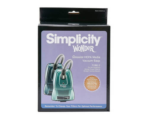 Simplicity Type C HEPA Vacuum Bags SCH-6 - Wonder - Click Image to Close
