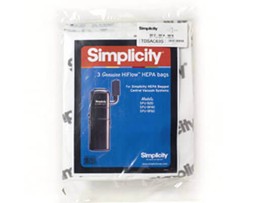 Simplicity SCB-3 Central Vacuum Bags - Click Image to Close