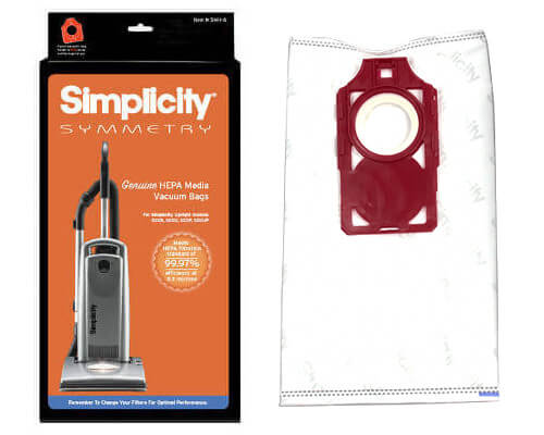 Simplicity Symmetry S20 HEPA Vacuum Bags SMH-6 - Click Image to Close