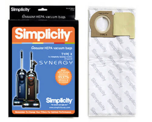 Simplicity Synergy Type X HEPA Vacuum Bags SXH-6 - Click Image to Close