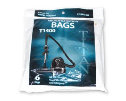 Titan T1400 Canister Vacuum Bags (6 pack) - Click Image to Close