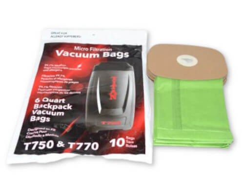 Titan T750 Backpack Vacuum Bags SC100 - Click Image to Close