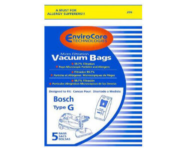 Bosch Type G Vacuum Bags (5 pack)