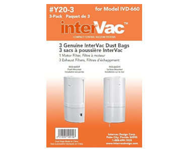 InterVac Y20-3 Dust Bags