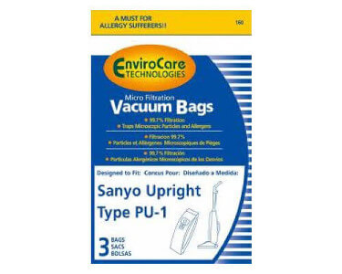 Sanyo Type PU-1 Vacuum Bags (3 pk)