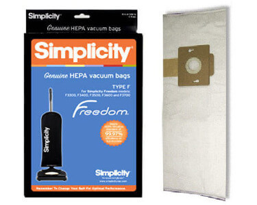 Simplicity Type F Freedom HEPA Vacuum Bags SFH-6